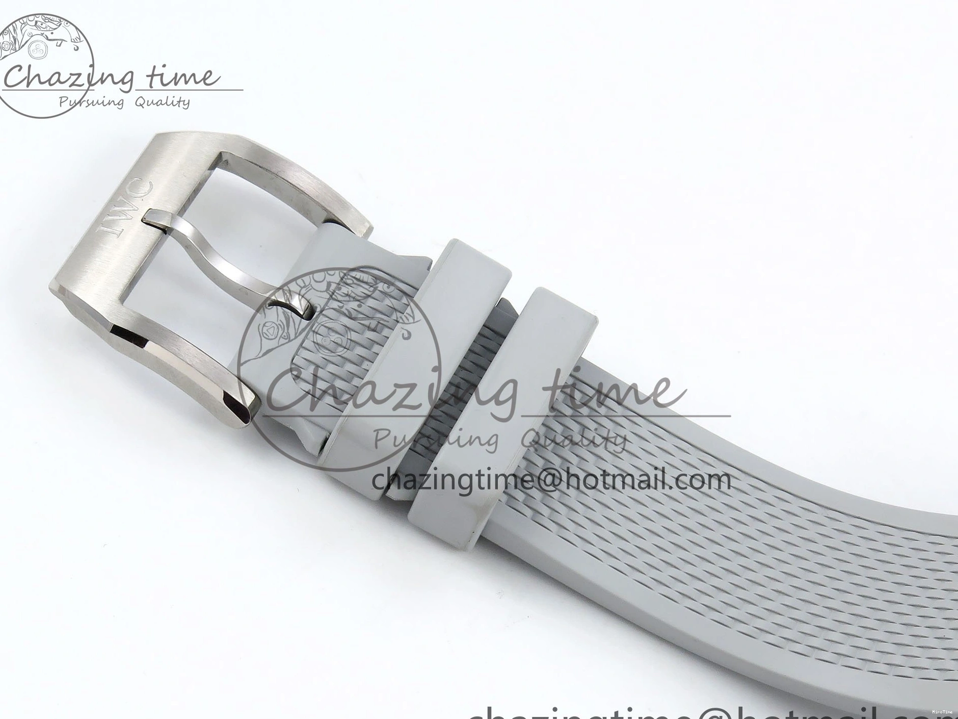 MIROTIME 1228 Portuguese Chrono IW3716 Z+F 1:1 Best Edition White Dial on Gray Rubber Strap A WrinkleFree 7014